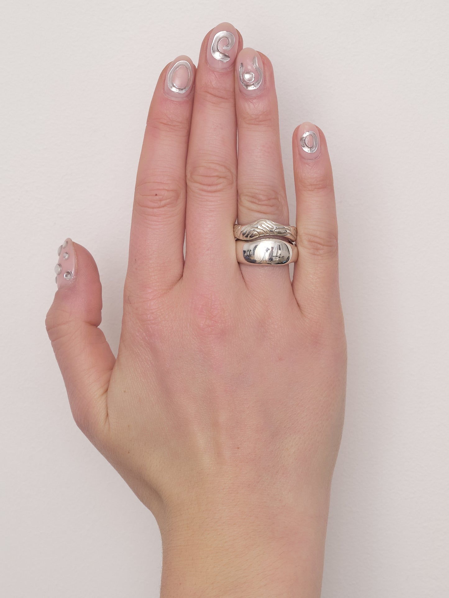 Globe Stacking Ring Pair