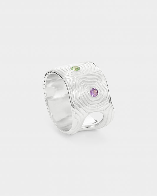 Dendro Sapphire Globe Ring