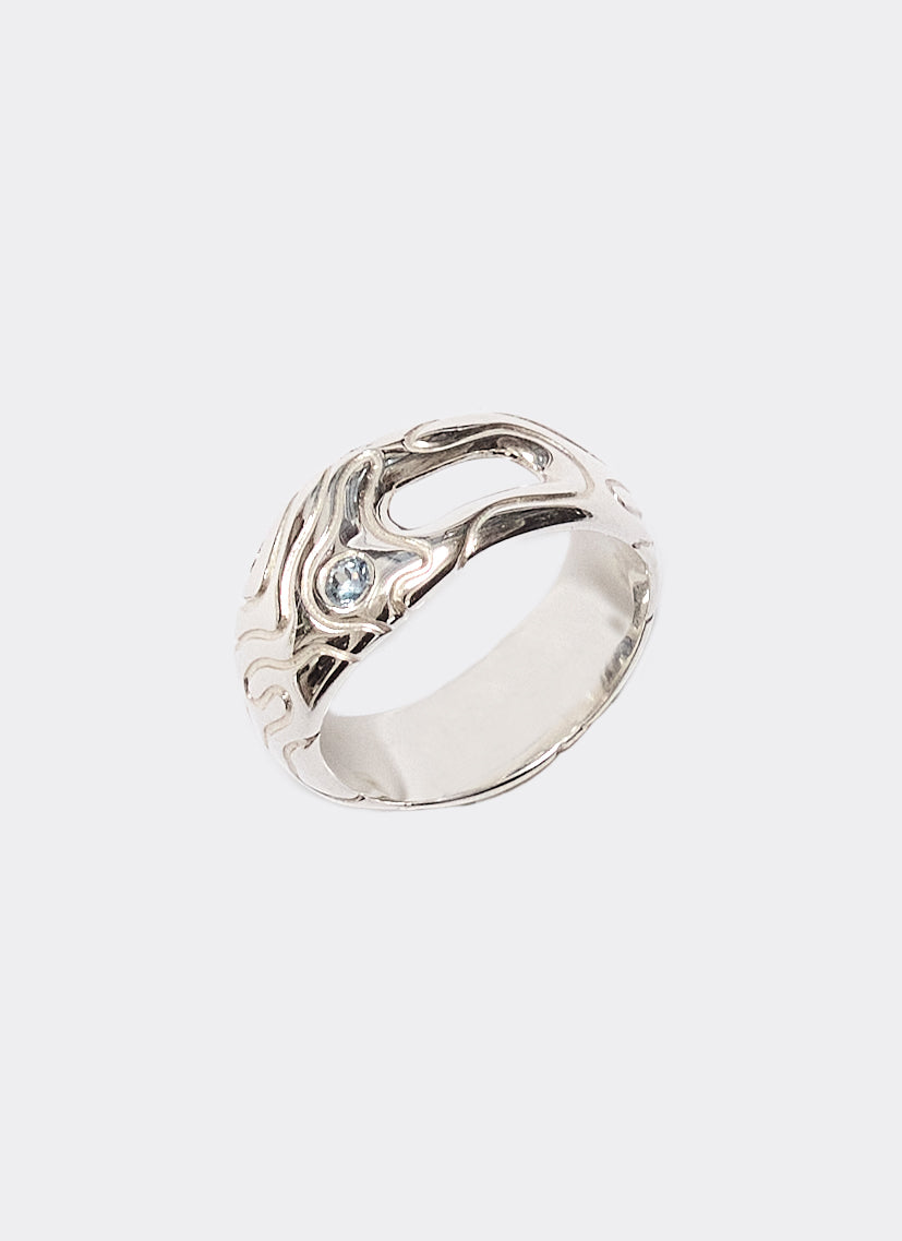 Thin Globe Ring (Teal)