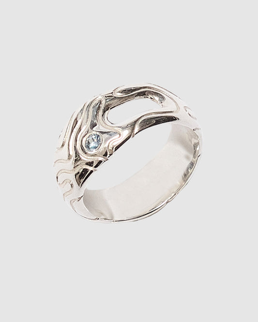 Thin Globe Ring (Teal)