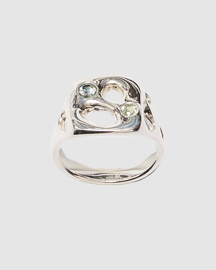 Sqaure Tafoni Signet (Teal)