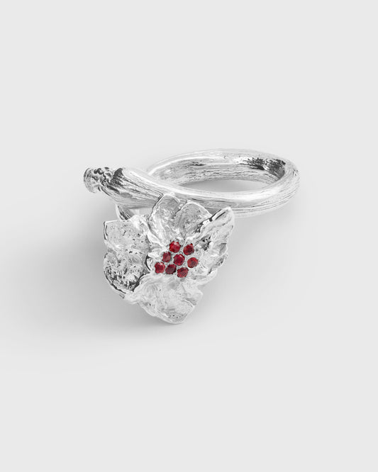 Pepper Stalk Ring (Red Sapphires)