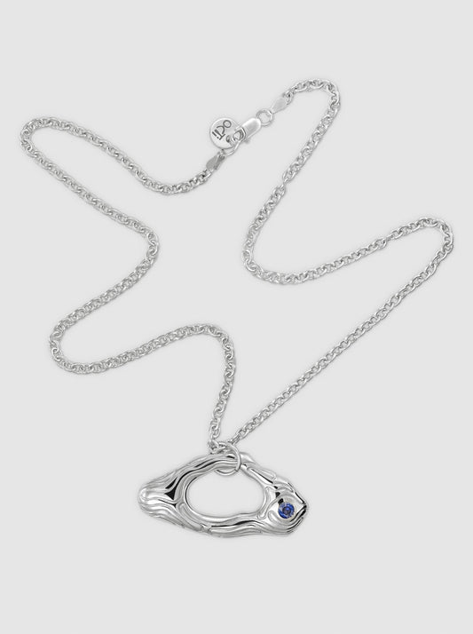 Island Pendant Necklace With Sapphire