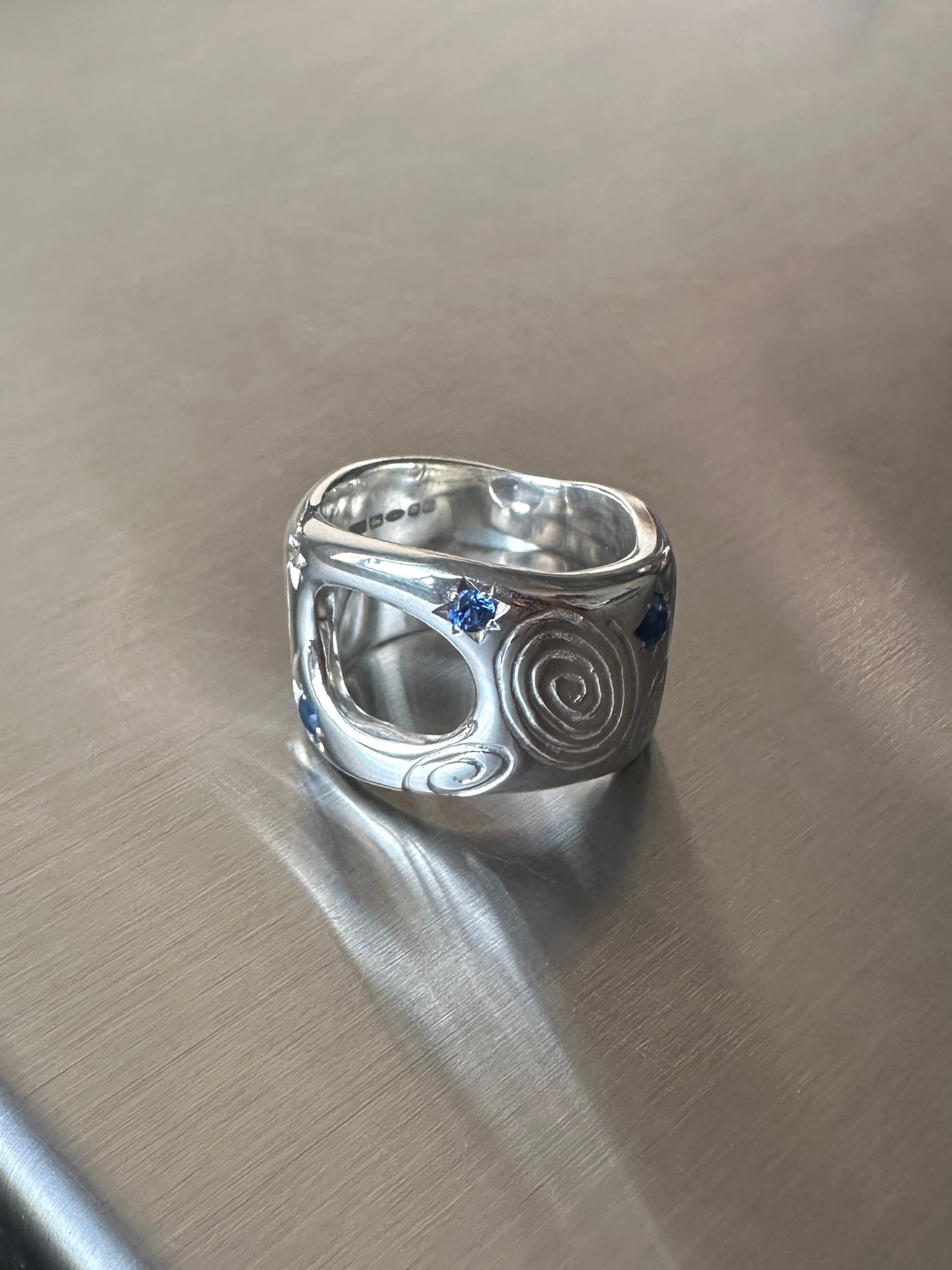 Silver River Globe Ring