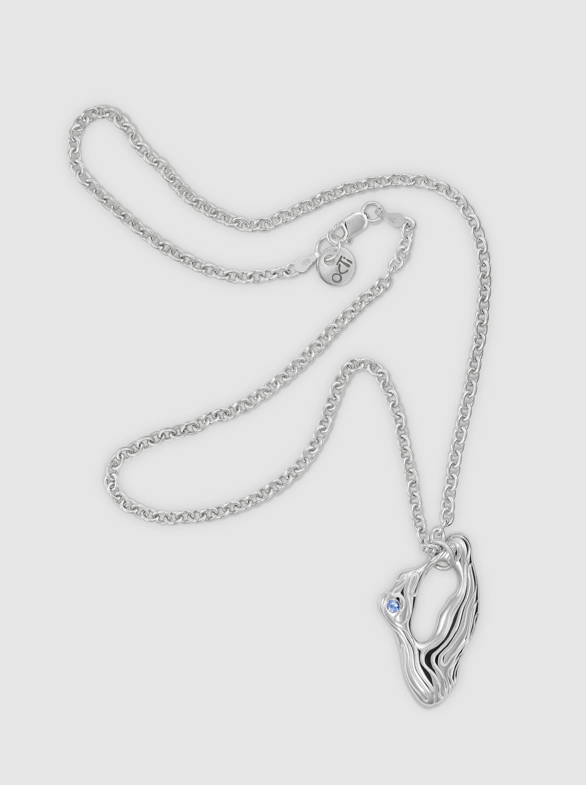 Island Pendant Necklace With Sapphire (small) – octi