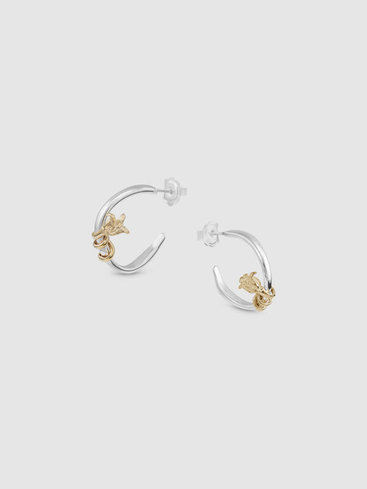 Phyta Earring Pair With Gold