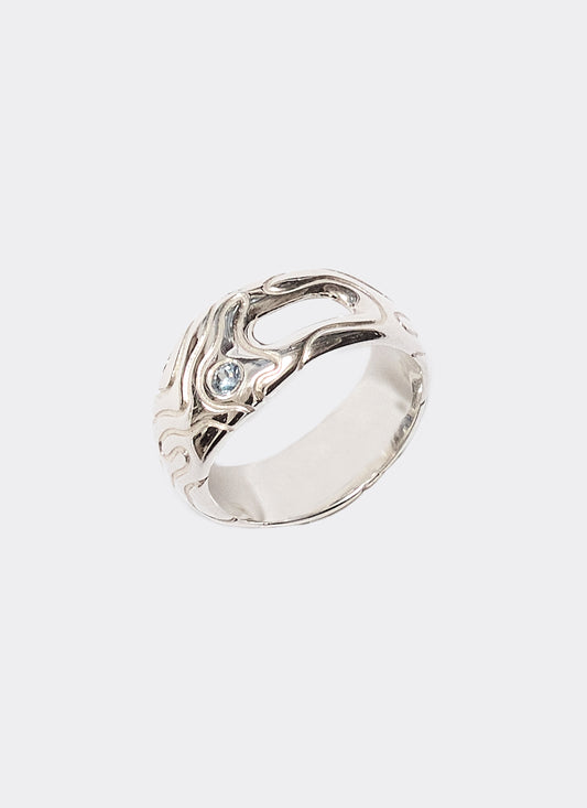 Thin Globe Ring (Teal)