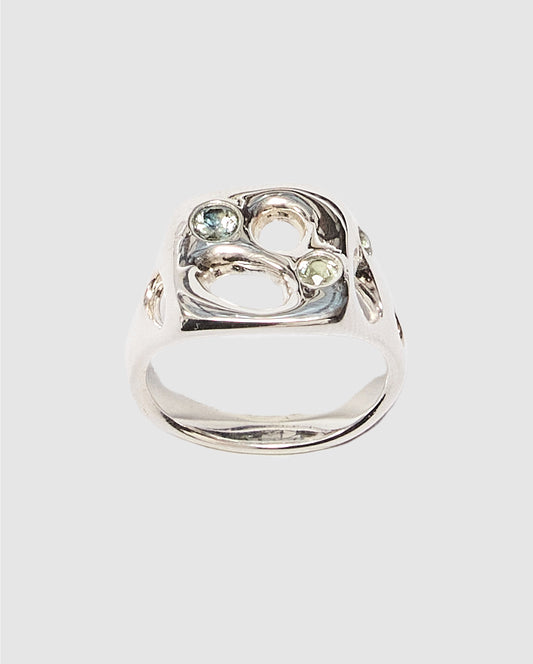 Sqaure Tafoni Signet (Teal)